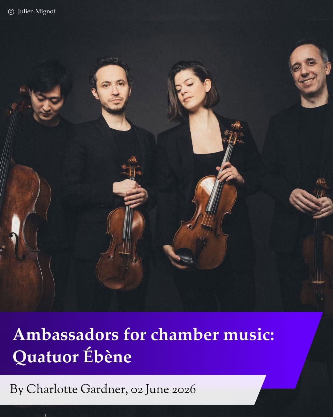 Post 2 by Quatuor Ebène on Instagram (carousel)