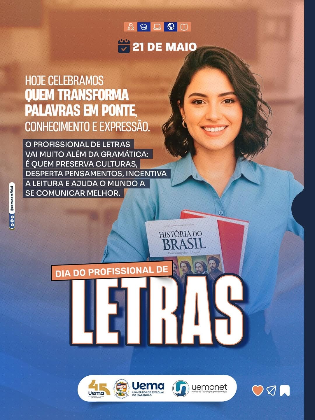 Post 10 by Uemanet - Núcleo de Tecnologias para Educação on Instagram (image)