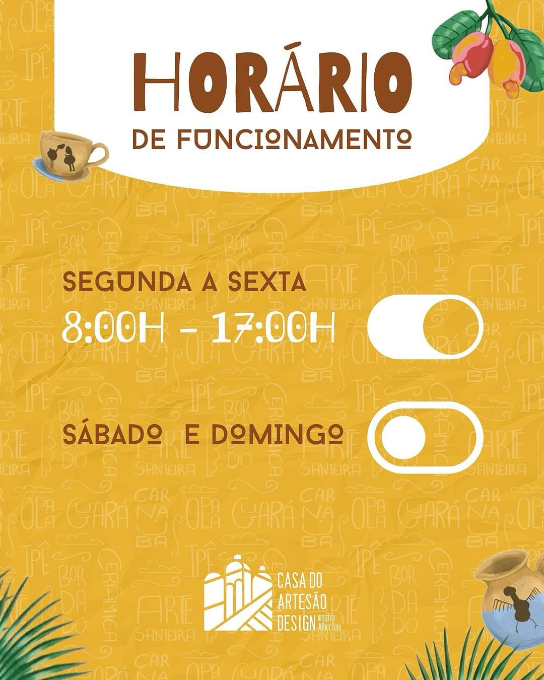 Post 8 by Casa do Artesão Design Mestre Albertino on Instagram (image)