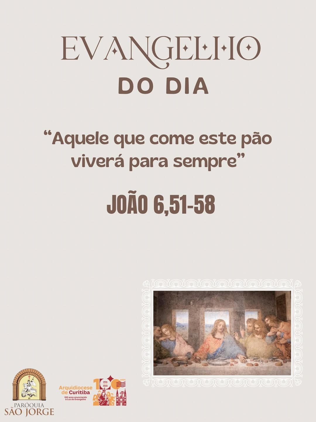 Post 4 by Paróquia São Jorge Curitiba on Instagram (image)