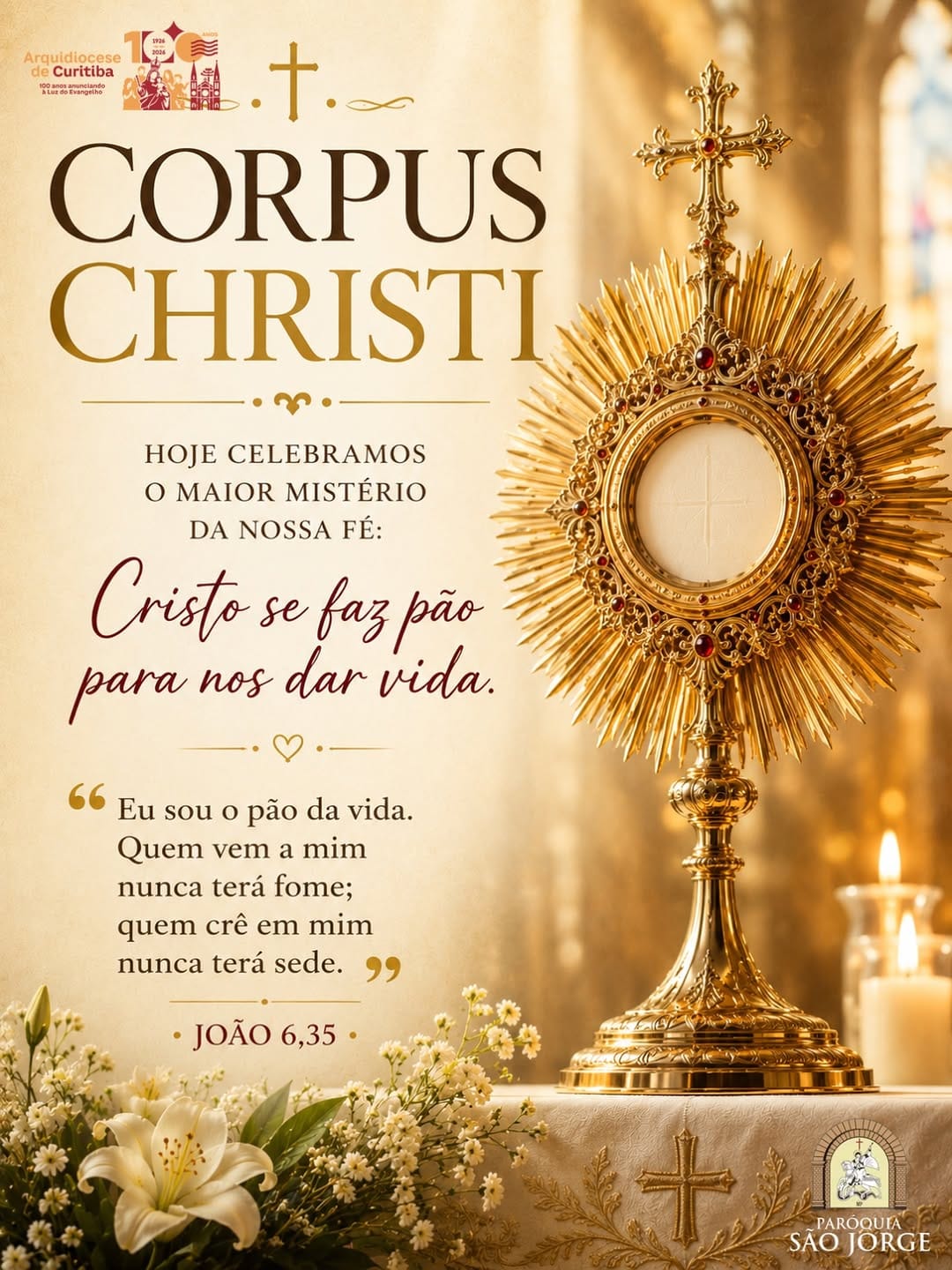 Post 3 by Paróquia São Jorge Curitiba on Instagram (image)