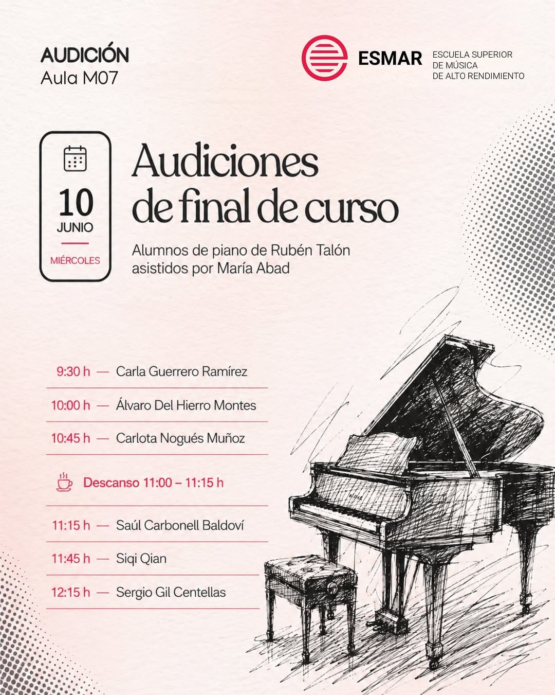 Post 3 by ESMAR | Escuela Superior de Música de Alto Rendimiento on Instagram (image)