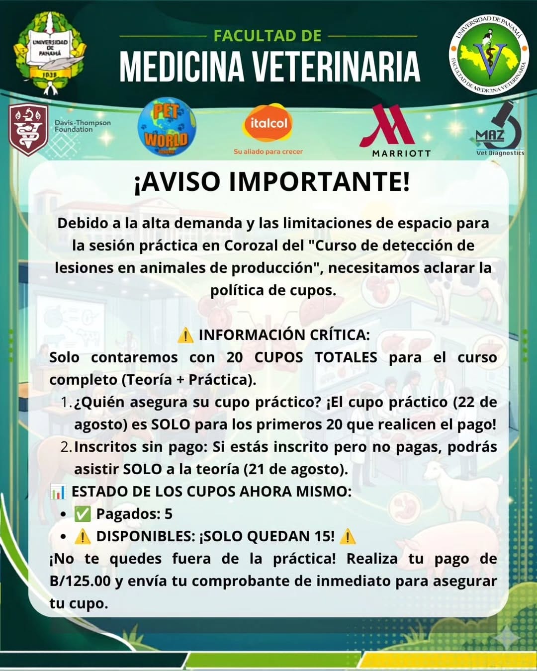 Post 4 by FacultadMedicinaVeterinariaUP on Instagram (carousel)