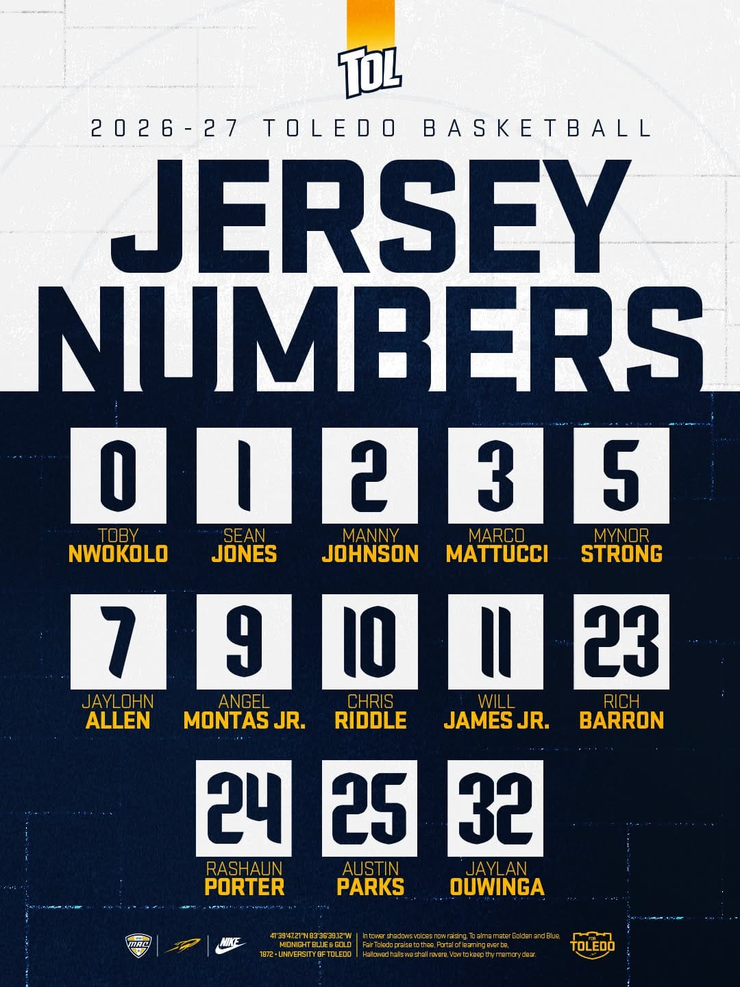 Post 4 by Toledo Men's Basketball on Instagram (image)
