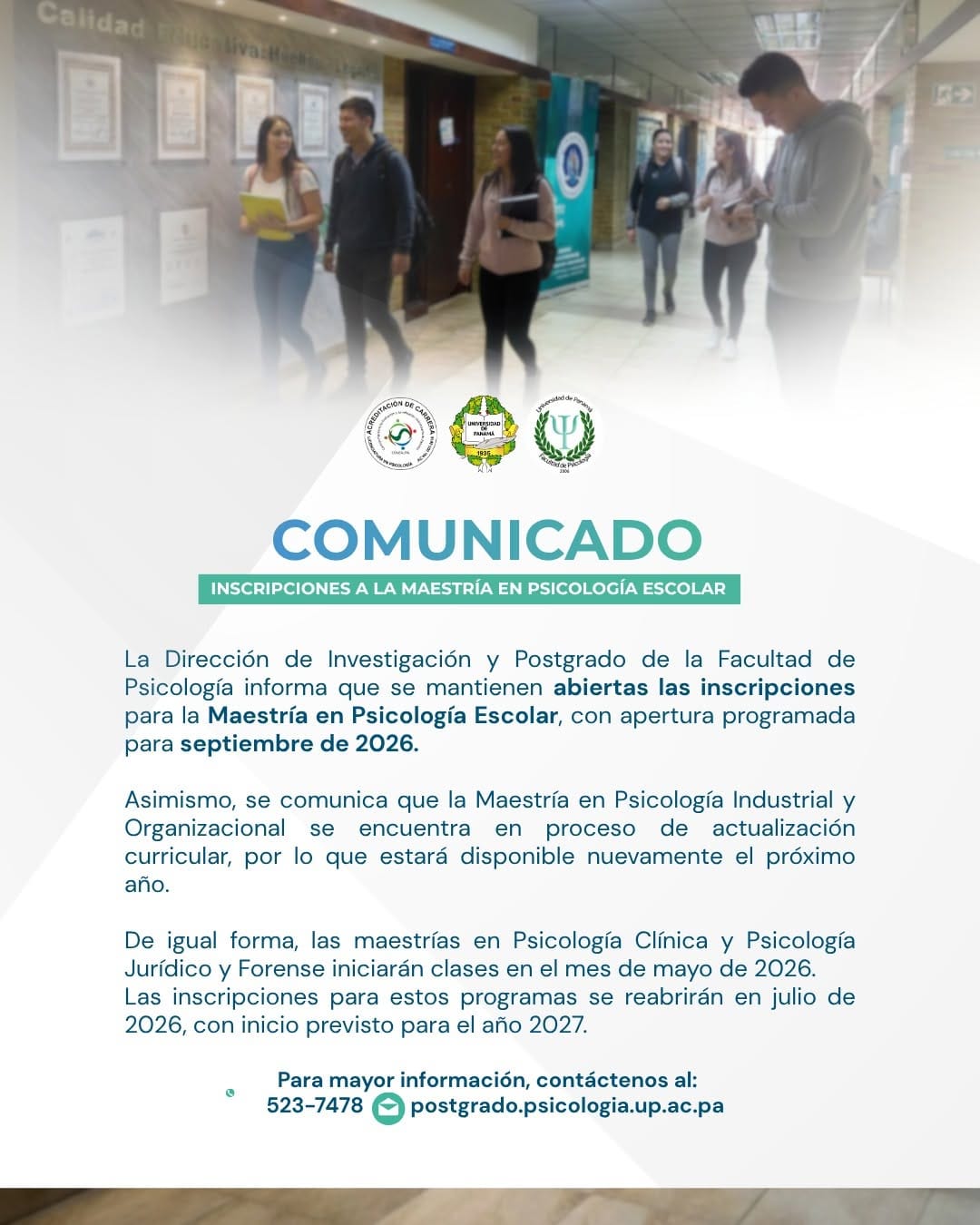 Post 8 by Facultad de Psicología de la Universidad de Panamá on Instagram (image)