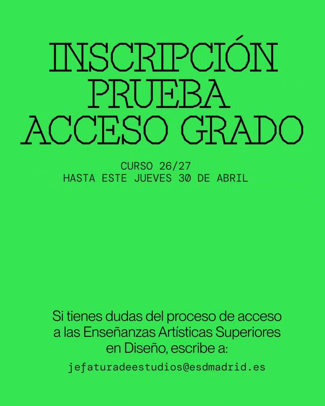 Post 8 by Escuela Superior Diseño Madrid on Instagram (image)