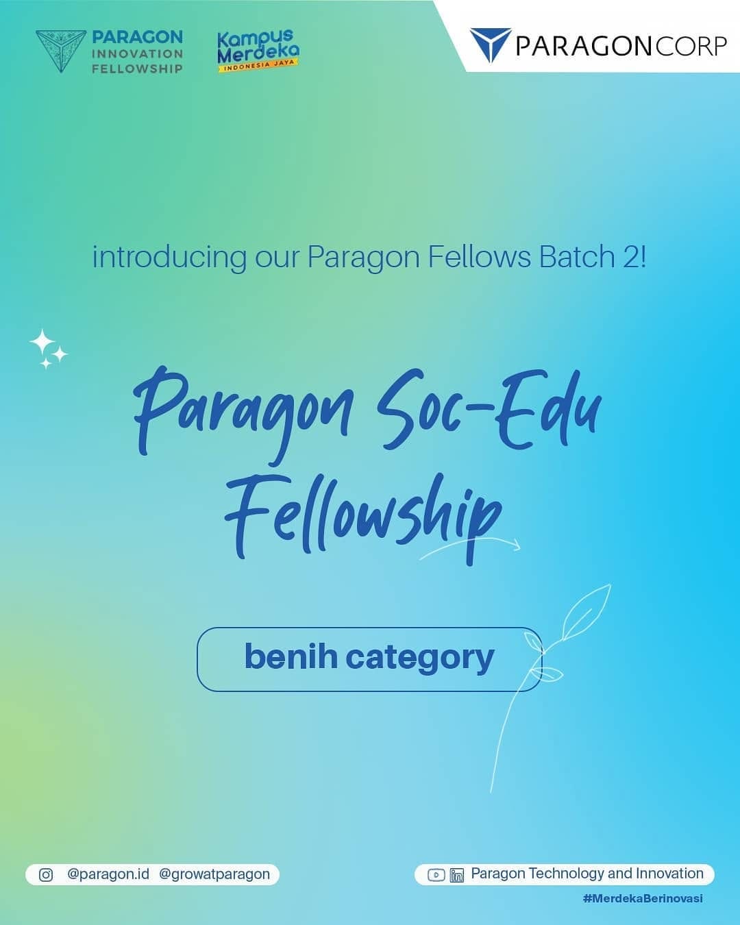 Post 6 by PARAGON INNOVATION FELLOWSHIP on Instagram (carousel)