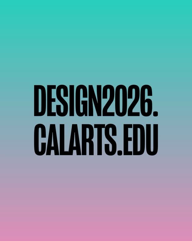 Post 5 by CalArts Graphic Design on Instagram (video)