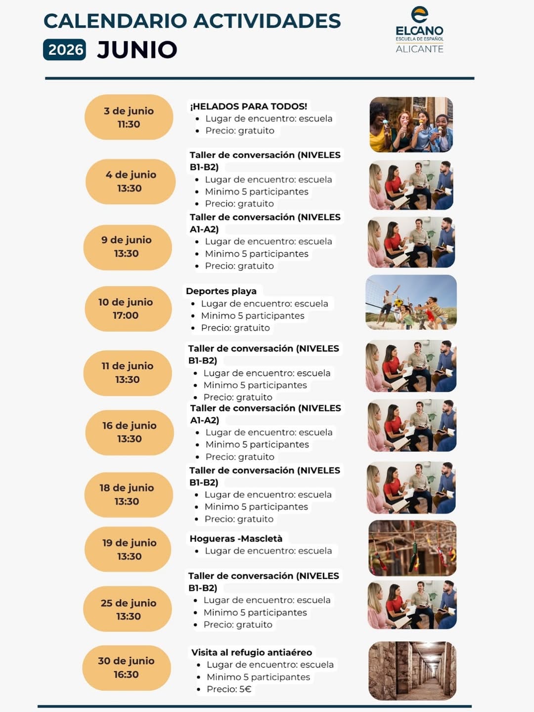 Post 2 by Elcano Spanish School Alicante on Instagram (image)