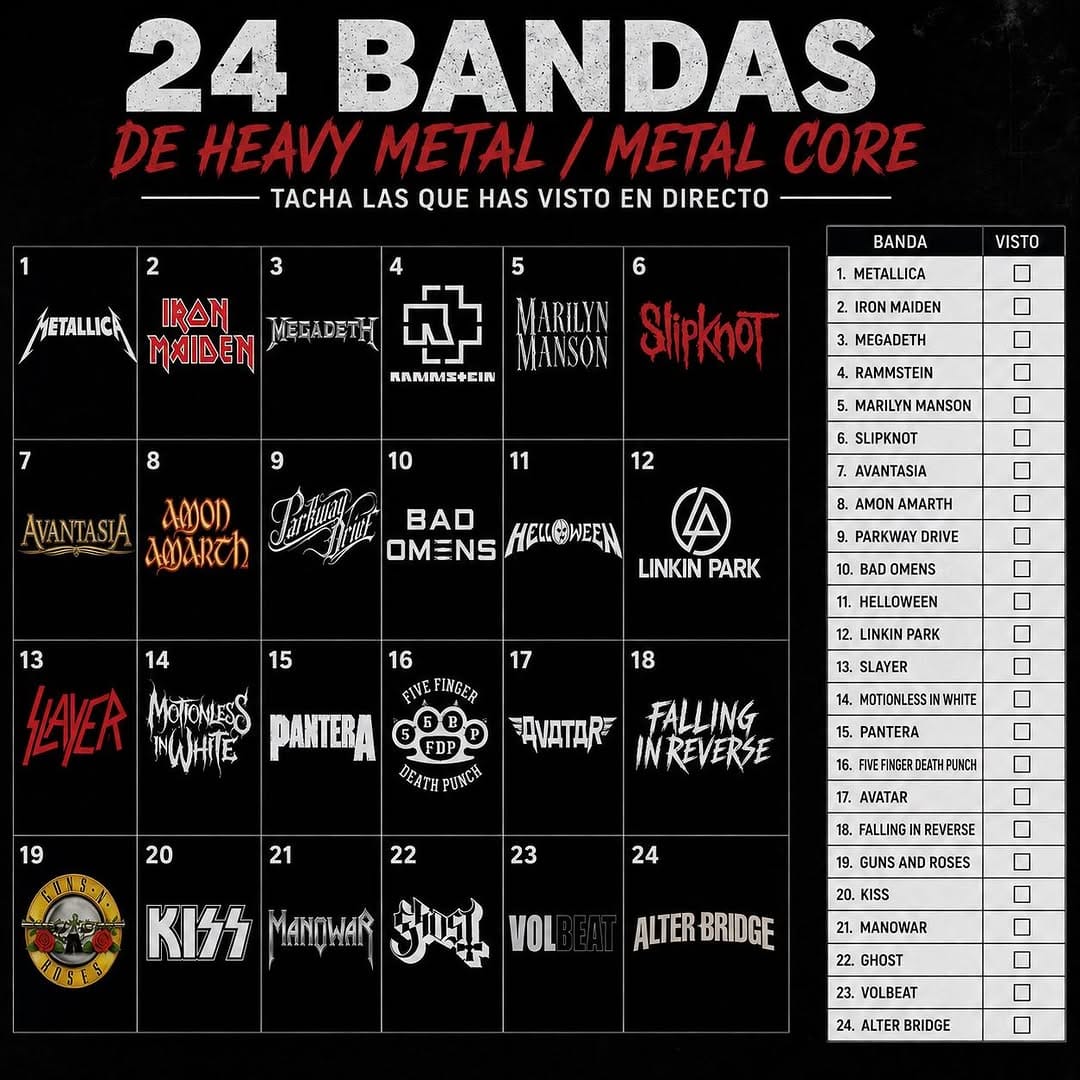 Post 2 by MetalRockBarcelona on Instagram (image)