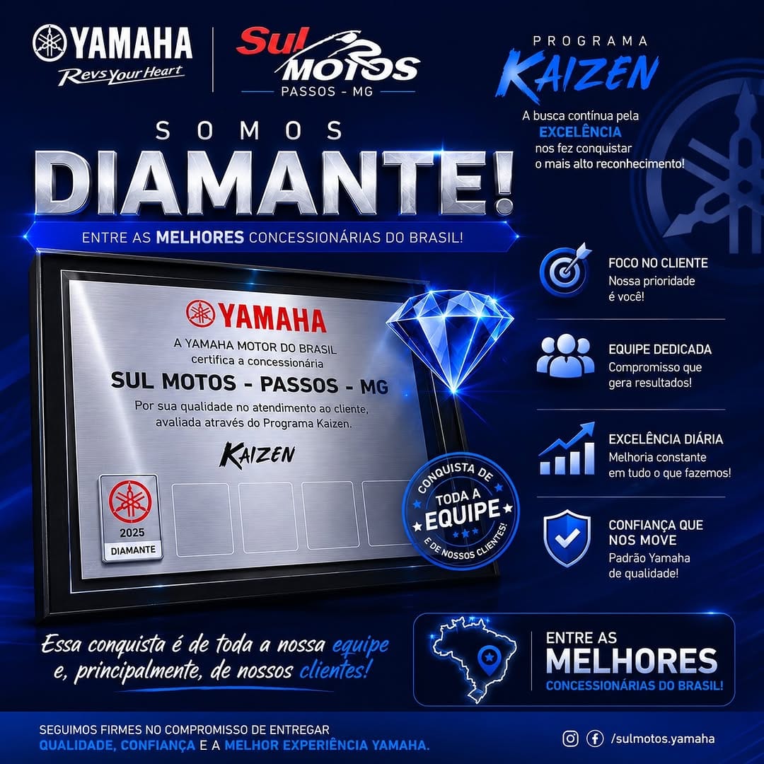 Post 5 by Yamaha Sul Motos on Instagram (image)