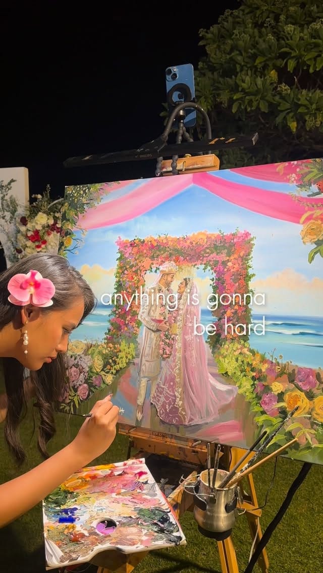 Post 5 by Live Wedding Event Painter Spain France Italy on Instagram (video)