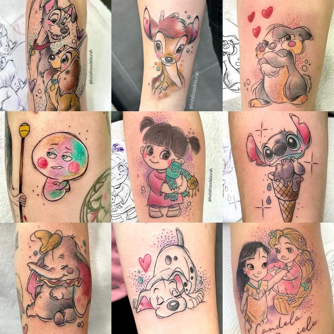 Post 9 by 🖤 laurah | Disney tattoos!! on Instagram (carousel)
