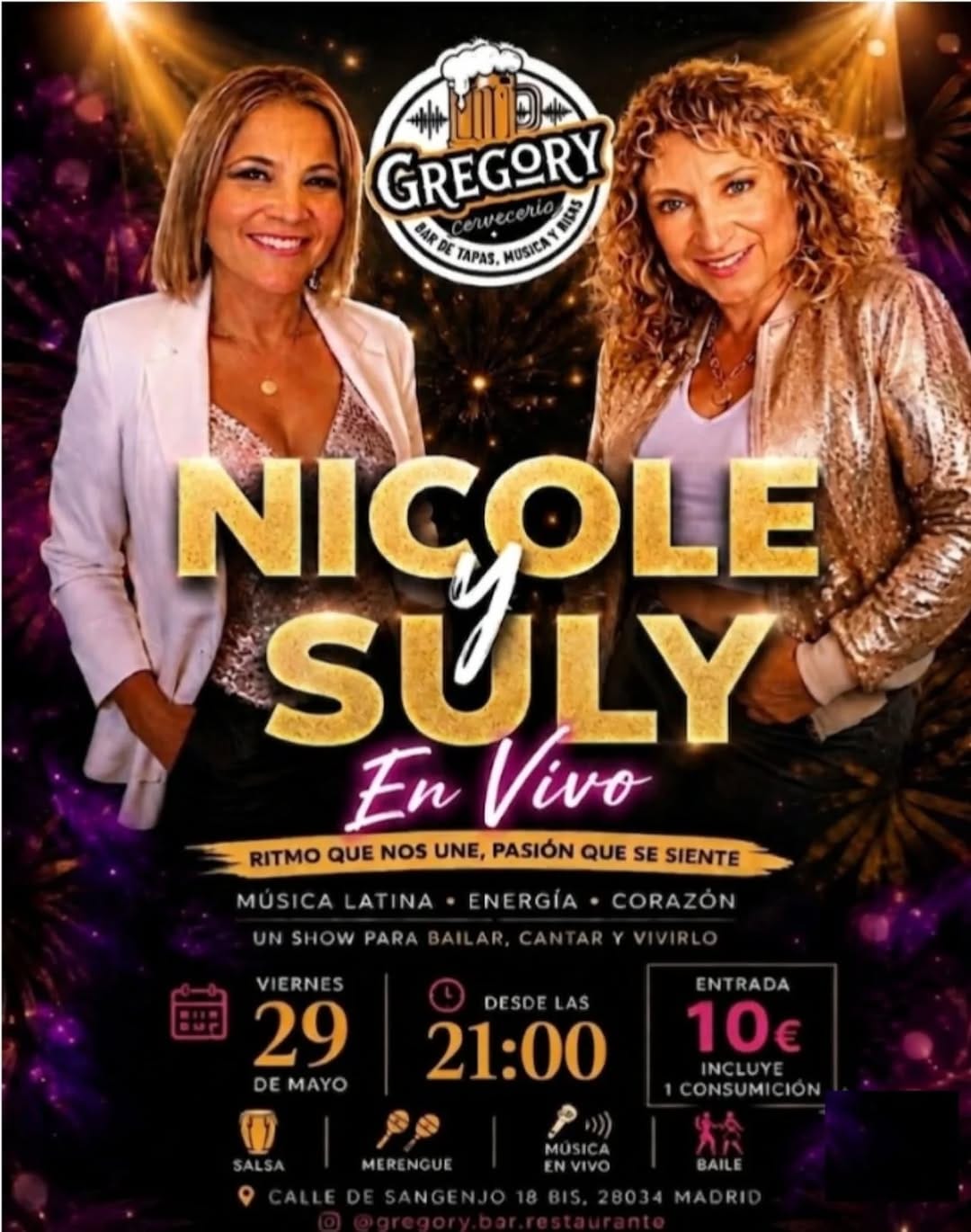 Post 1 by GREGORY BAR RESTAURANTE on Instagram (image)