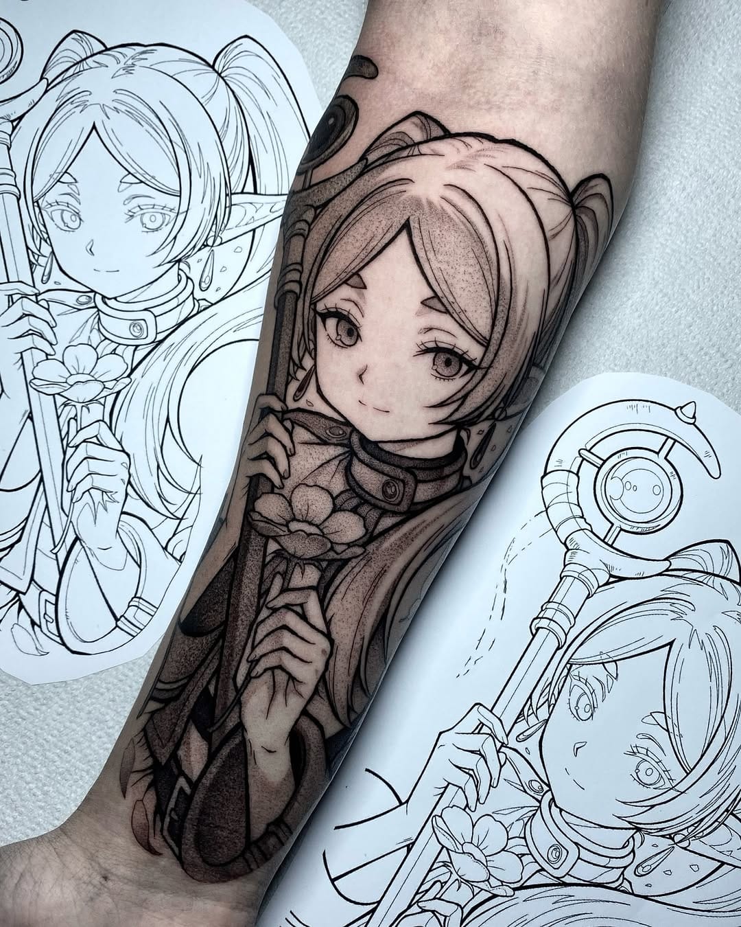 Post 5 by 𝔅𝔩𝔞𝔠𝓀 𝔍𝔬𝔱𝔞 | Anime Tattoo Malaga on Instagram (carousel)