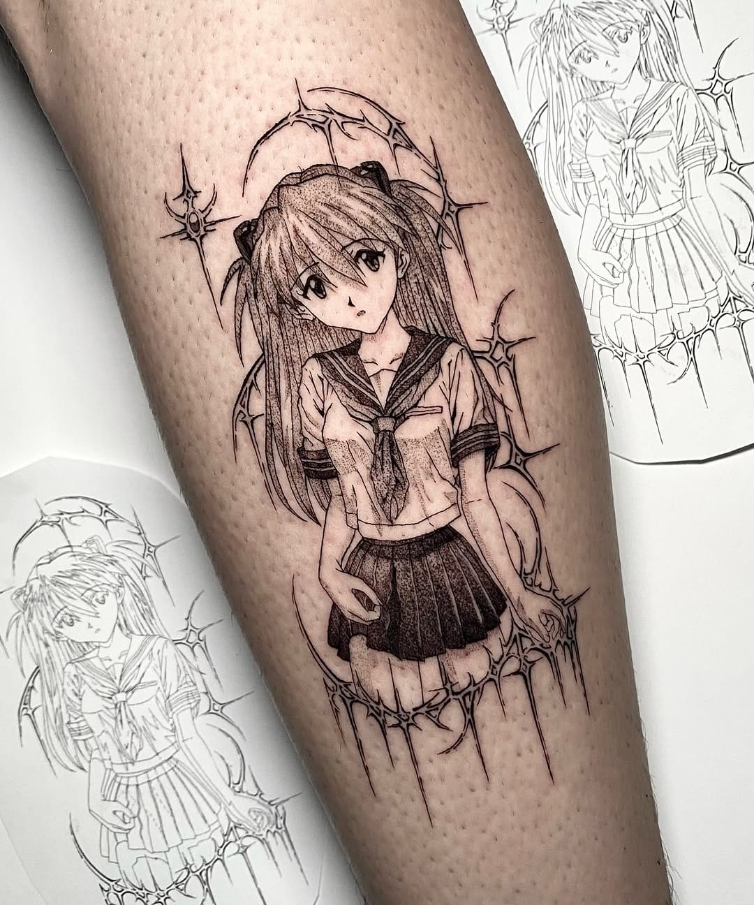 Post 8 by 𝔅𝔩𝔞𝔠𝓀 𝔍𝔬𝔱𝔞 | Anime Tattoo Malaga on Instagram (carousel)