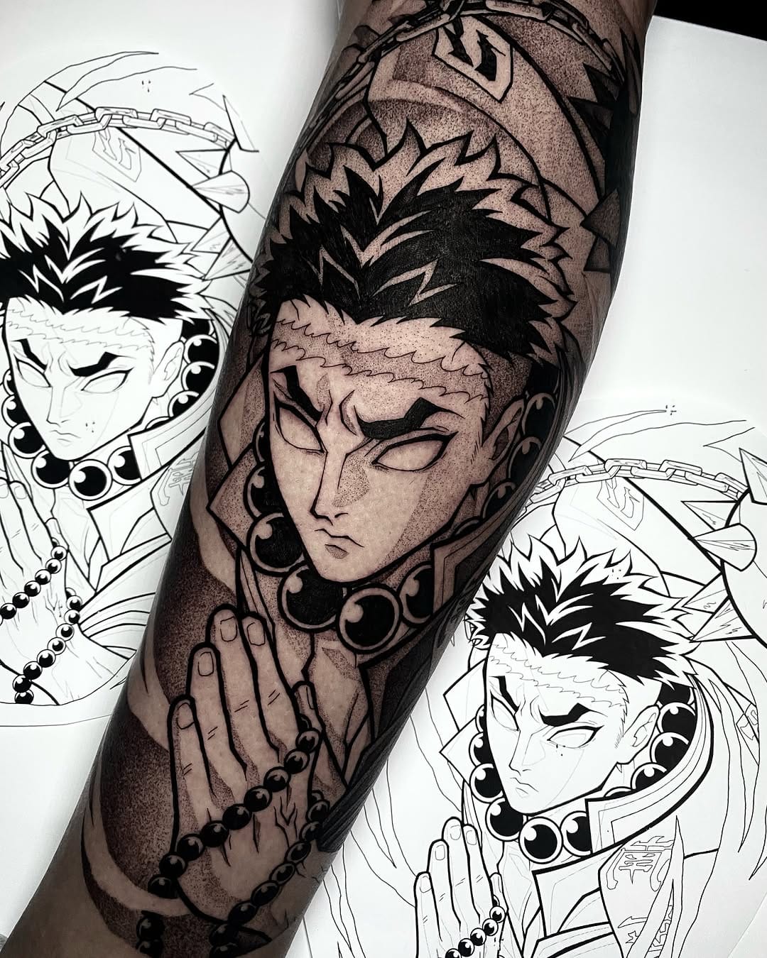 Post 7 by 𝔅𝔩𝔞𝔠𝓀 𝔍𝔬𝔱𝔞 | Anime Tattoo Malaga on Instagram (carousel)