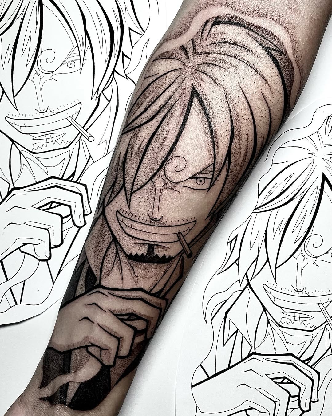 Post 9 by 𝔅𝔩𝔞𝔠𝓀 𝔍𝔬𝔱𝔞 | Anime Tattoo Malaga on Instagram (carousel)