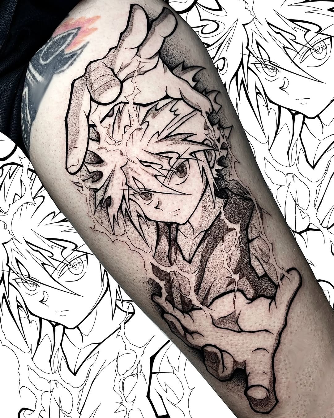 Post 2 by 𝔅𝔩𝔞𝔠𝓀 𝔍𝔬𝔱𝔞 | Anime Tattoo Malaga on Instagram (carousel)