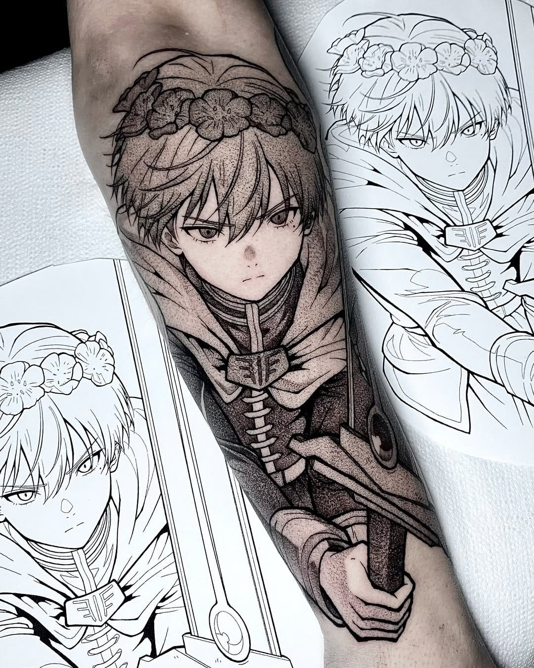 Post 1 by 𝔅𝔩𝔞𝔠𝓀 𝔍𝔬𝔱𝔞 | Anime Tattoo Malaga on Instagram (carousel)