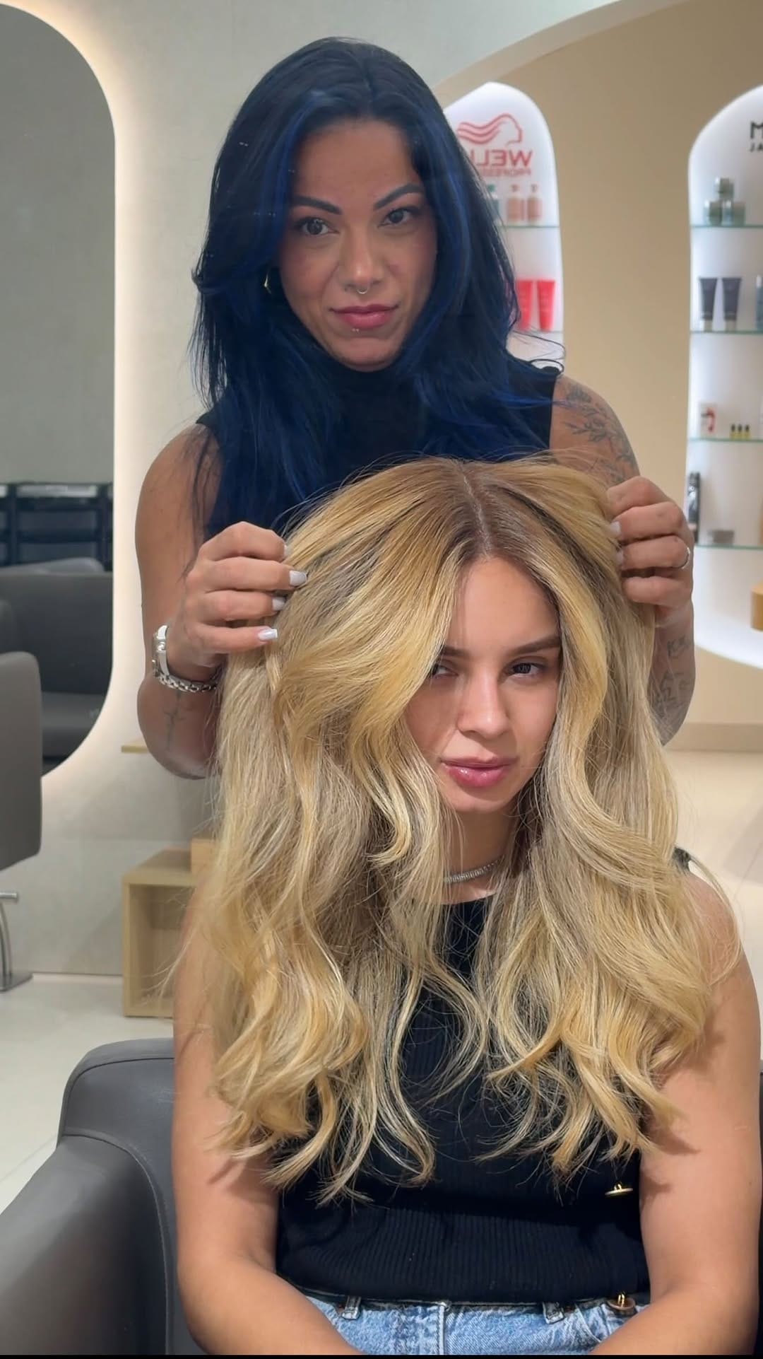 Post 5 by Angel Oliveira | Hairdresser in Dubai | Blonde Specialist on Instagram (video)