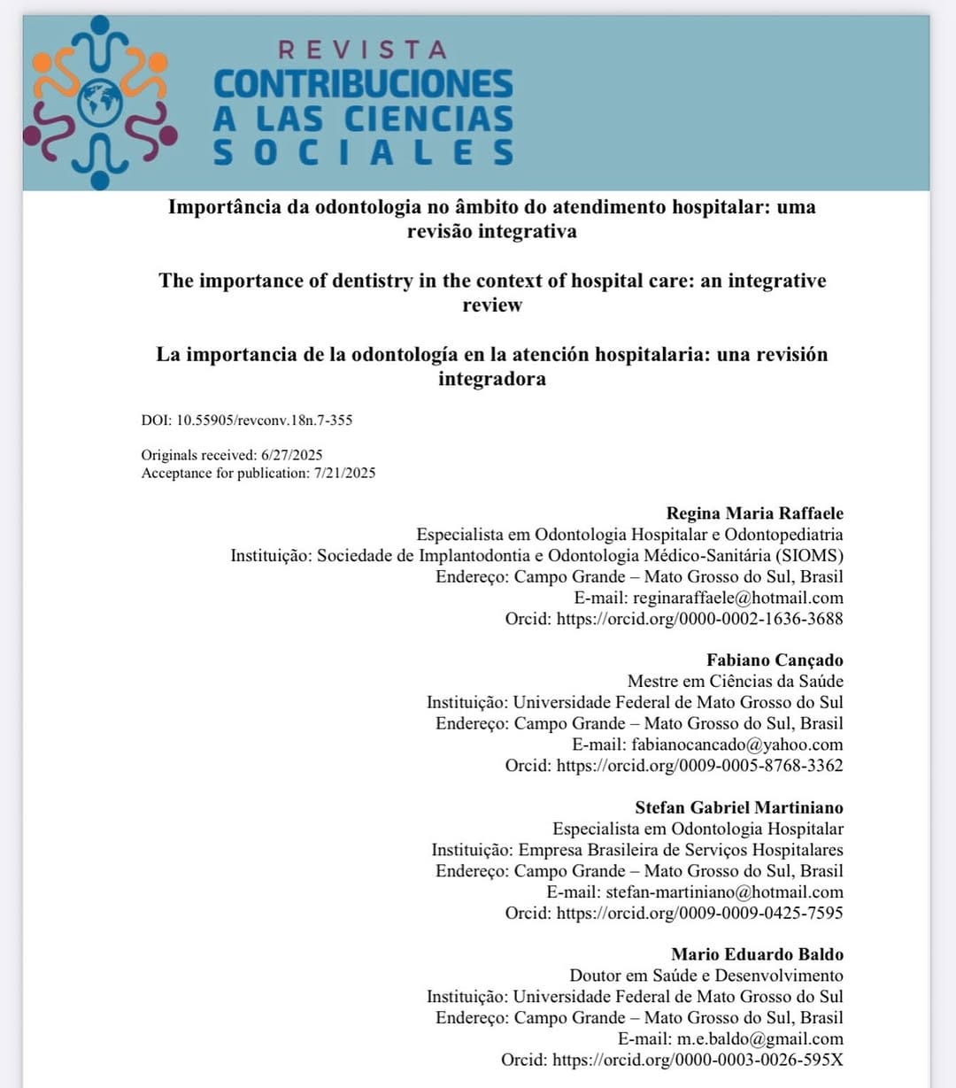 Post 5 by Odontologia Hospitalar Brasil 🇧🇷 on Instagram (image)
