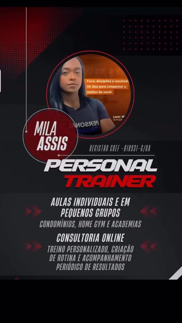 Post 9 by MILA ASSIS / PERSONAL TRAINER 👑 on Instagram (video)