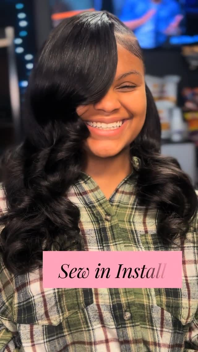 Post 6 by Sew ins   Quick weaves  Pin ups 💜 on Instagram (video)