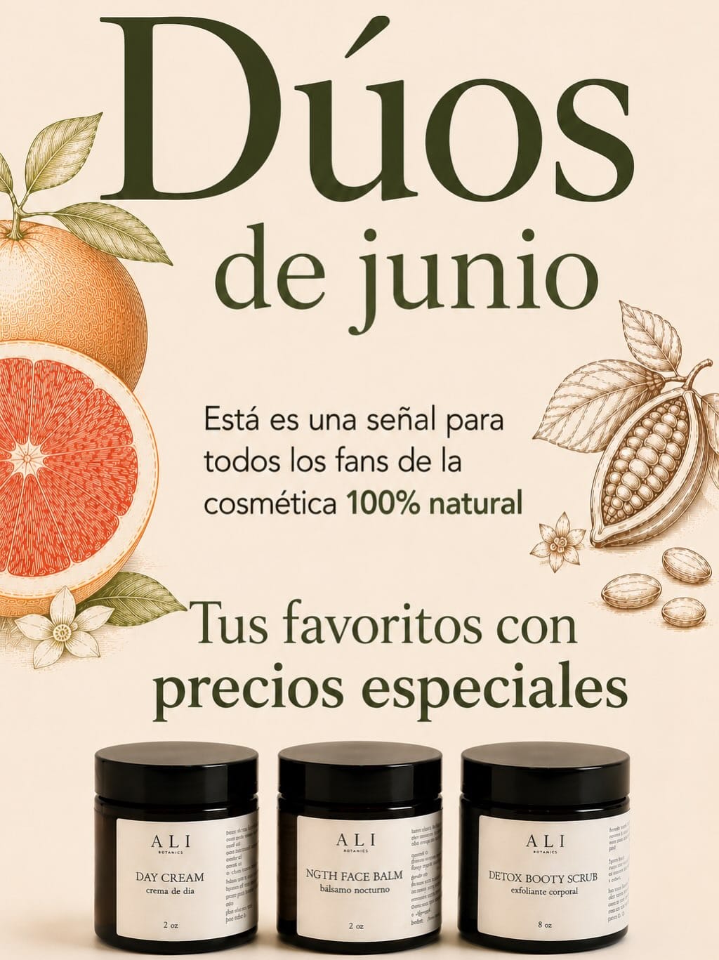 Post 1 by Ali Botanics® cosmética 100% natural on Instagram (carousel)