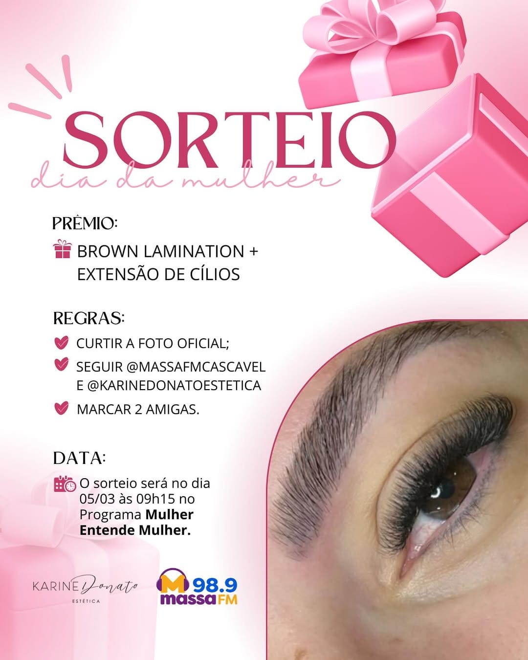 Post 7 by KARINE DONATO / SOBRANCELHAS E CÍLIOS CASCAVEL PR on Instagram (image)