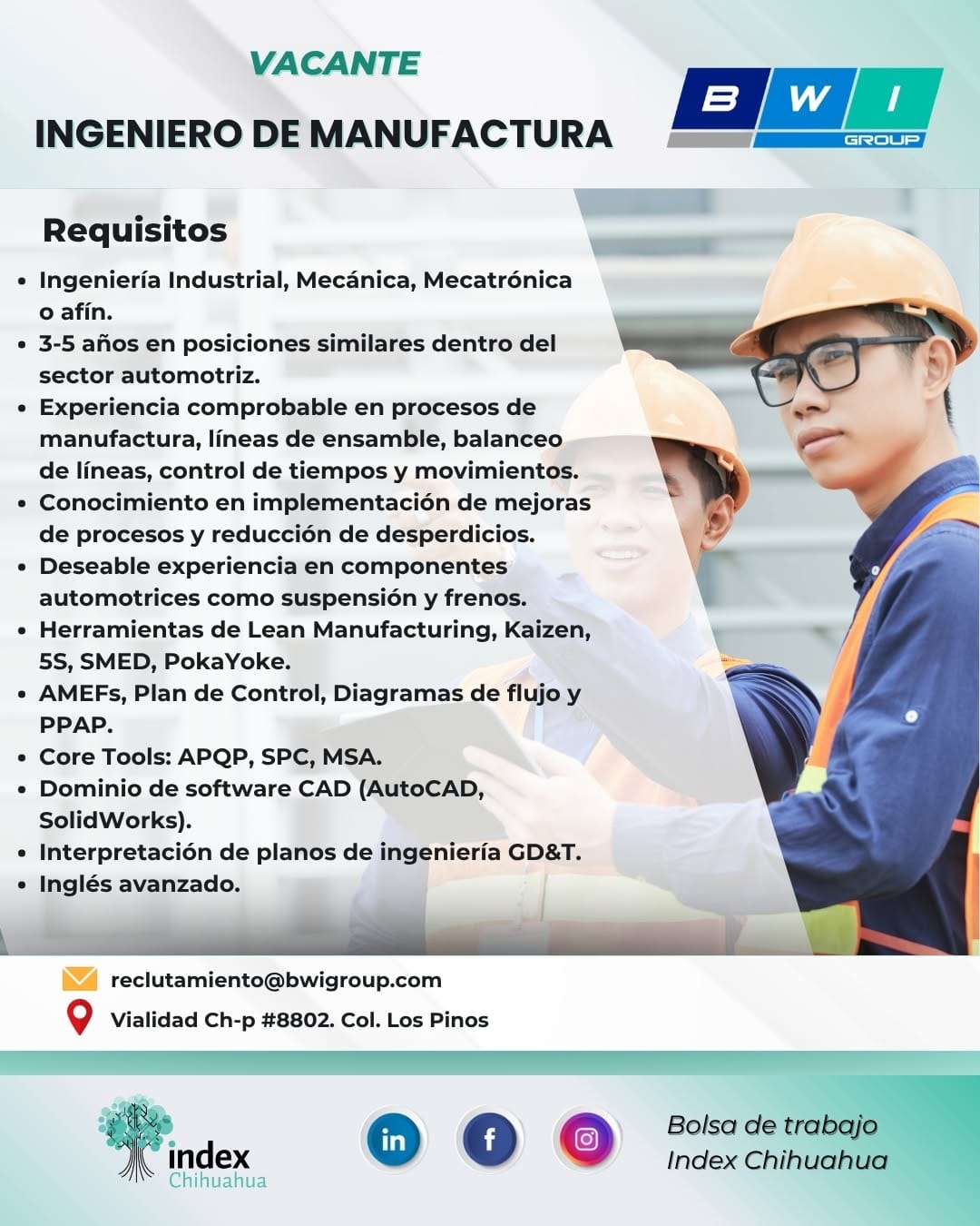 Post 5 by Bolsa de Trabajo Index Chihuahua on Instagram (image)