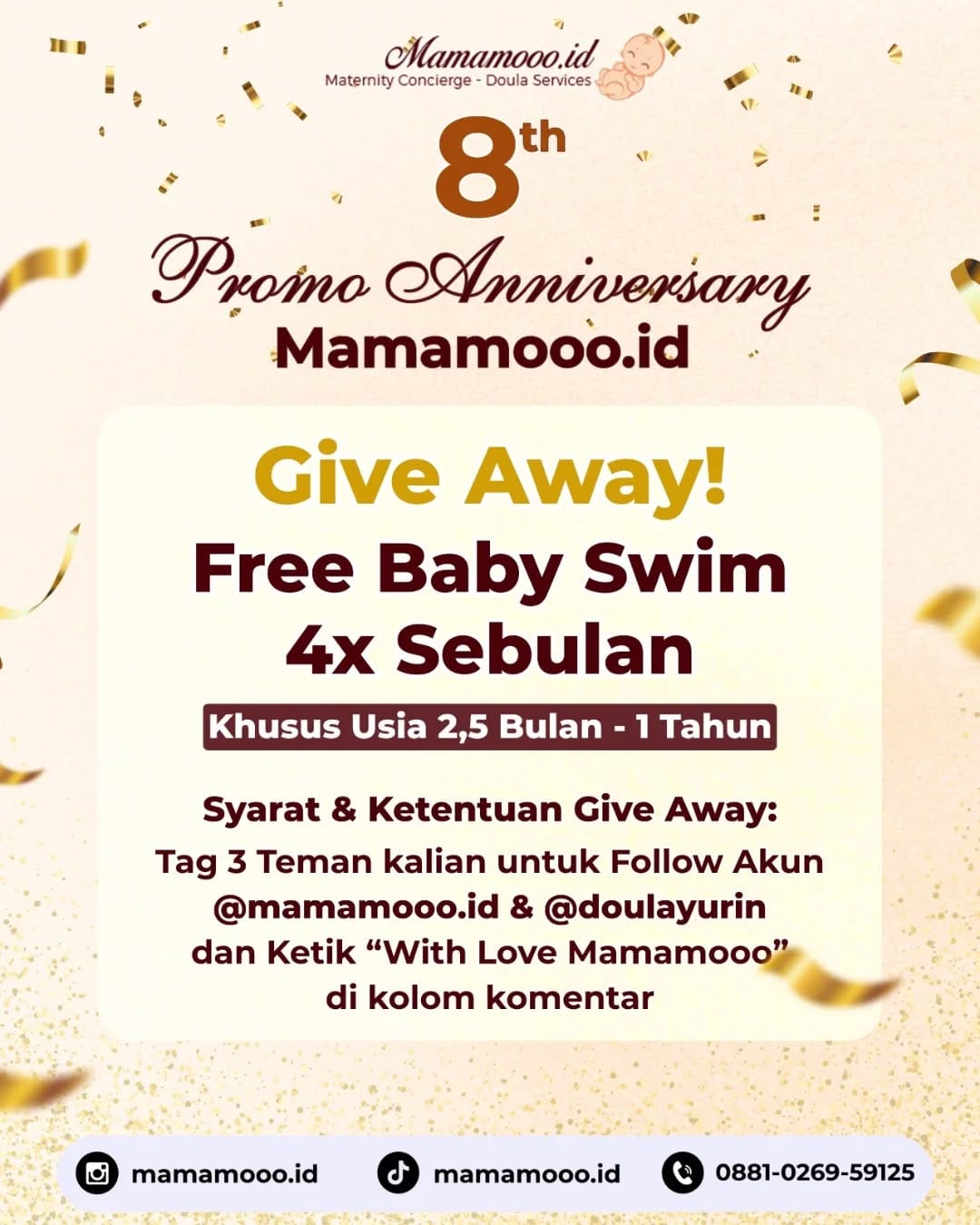 Post 6 by Doula Yurin Nurvini ,S.S, CD(DONA) on Instagram (image)