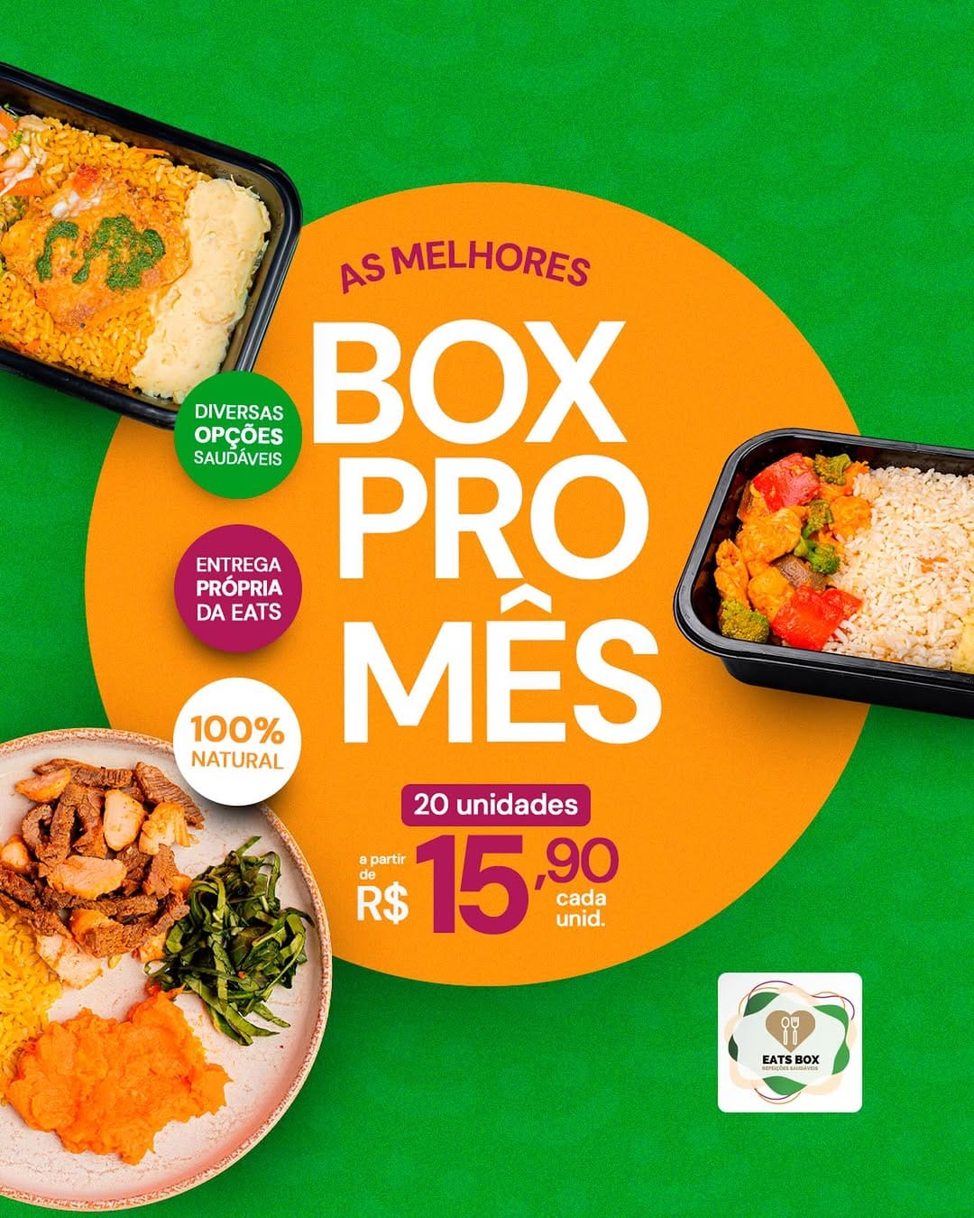 Post 7 by Eats Box Refeições Saudáveis on Instagram (image)
