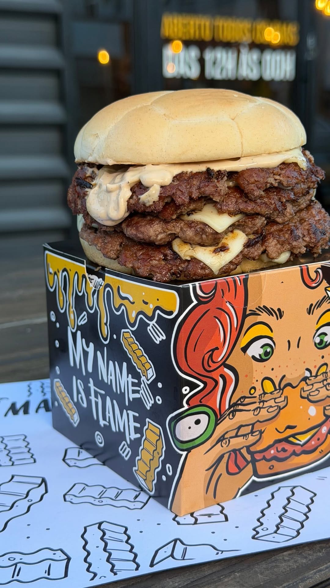 Post 2 by Flame Burger ® on Instagram (video)