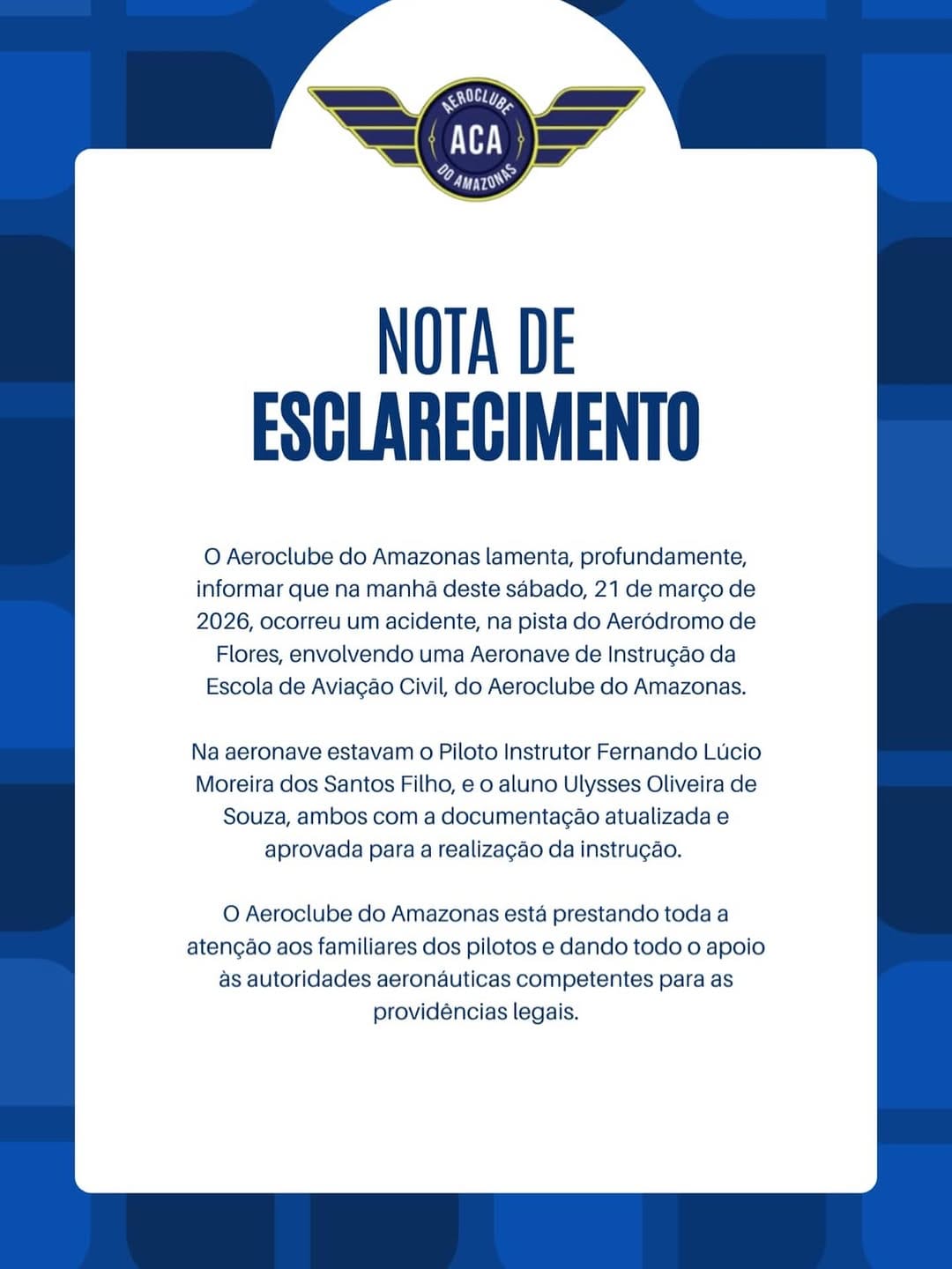 Post 6 by Aeroclube Do Amazonas Oficial on Instagram (image)
