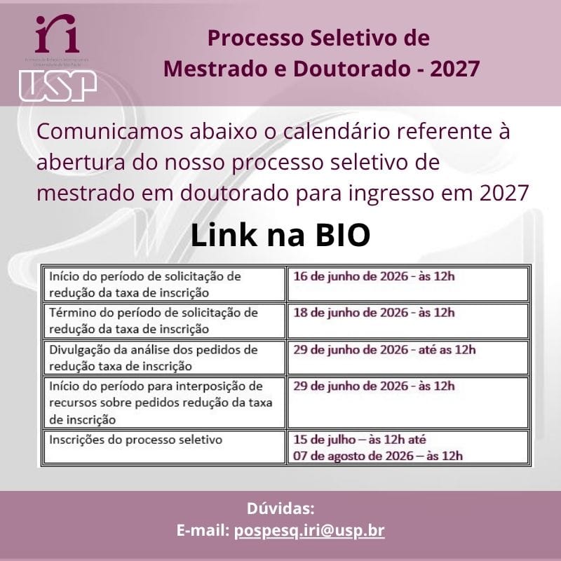 Post 8 by Oficial IRI - USP on Instagram (image)