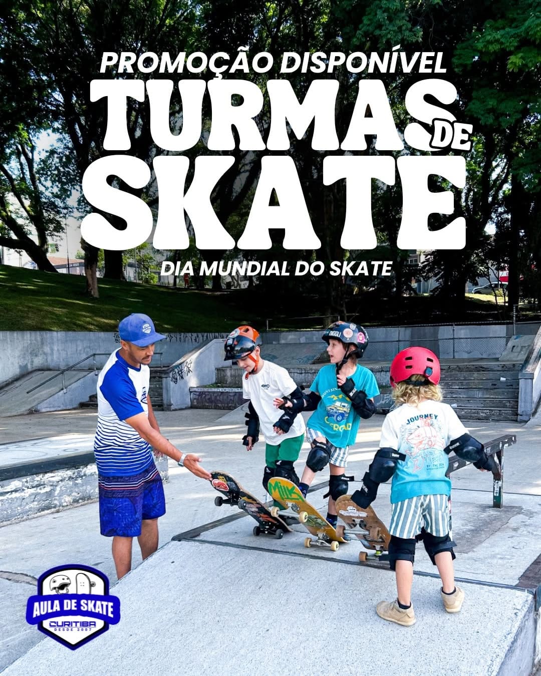 Post 1 by Escola de Skate desde 2007 🇧🇷 Curitiba 🛹 on Instagram (carousel)