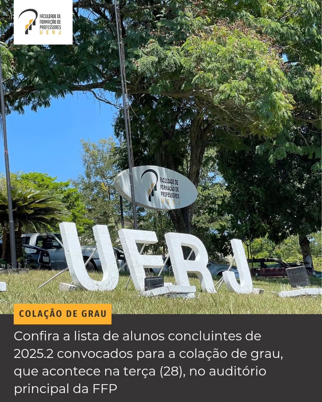 Post 5 by FFP/UERJ on Instagram (carousel)