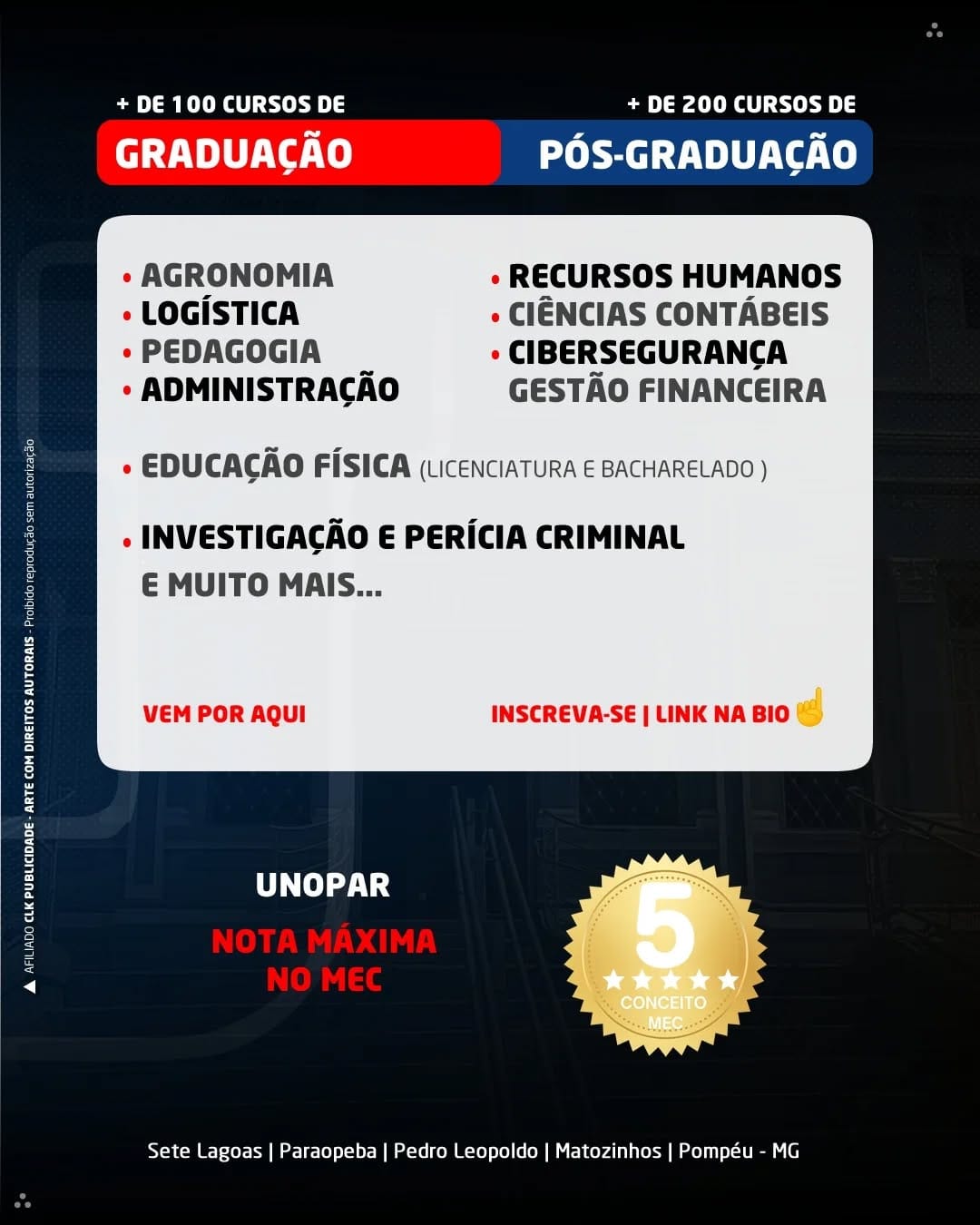 Post 10 by Unopar Sete Lagoas - MG on Instagram (image)