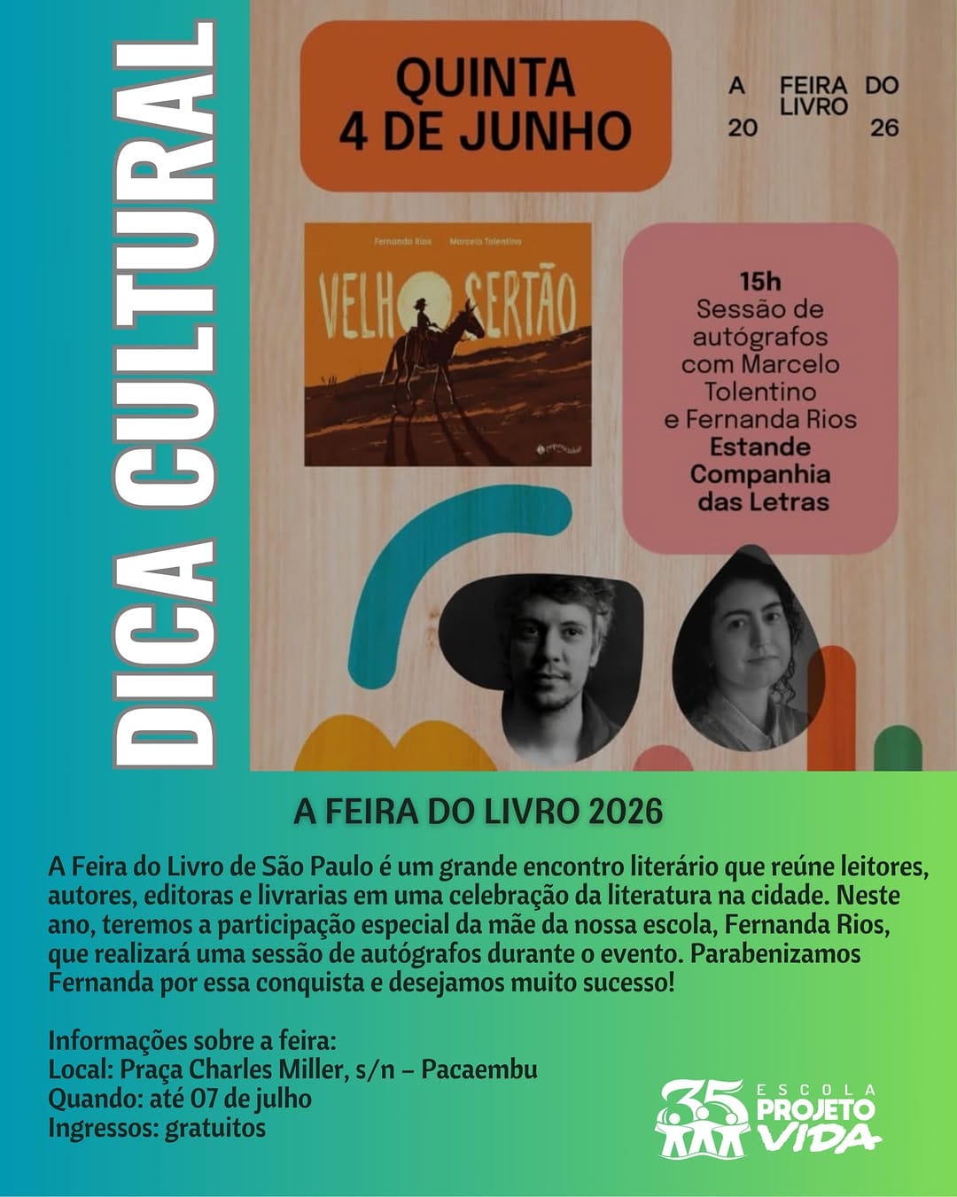 Post 6 by Escola Projeto Vida on Instagram (image)