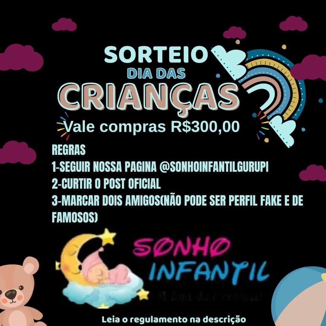 Post 10 by Sonho Infantil | Gurupi on Instagram (image)