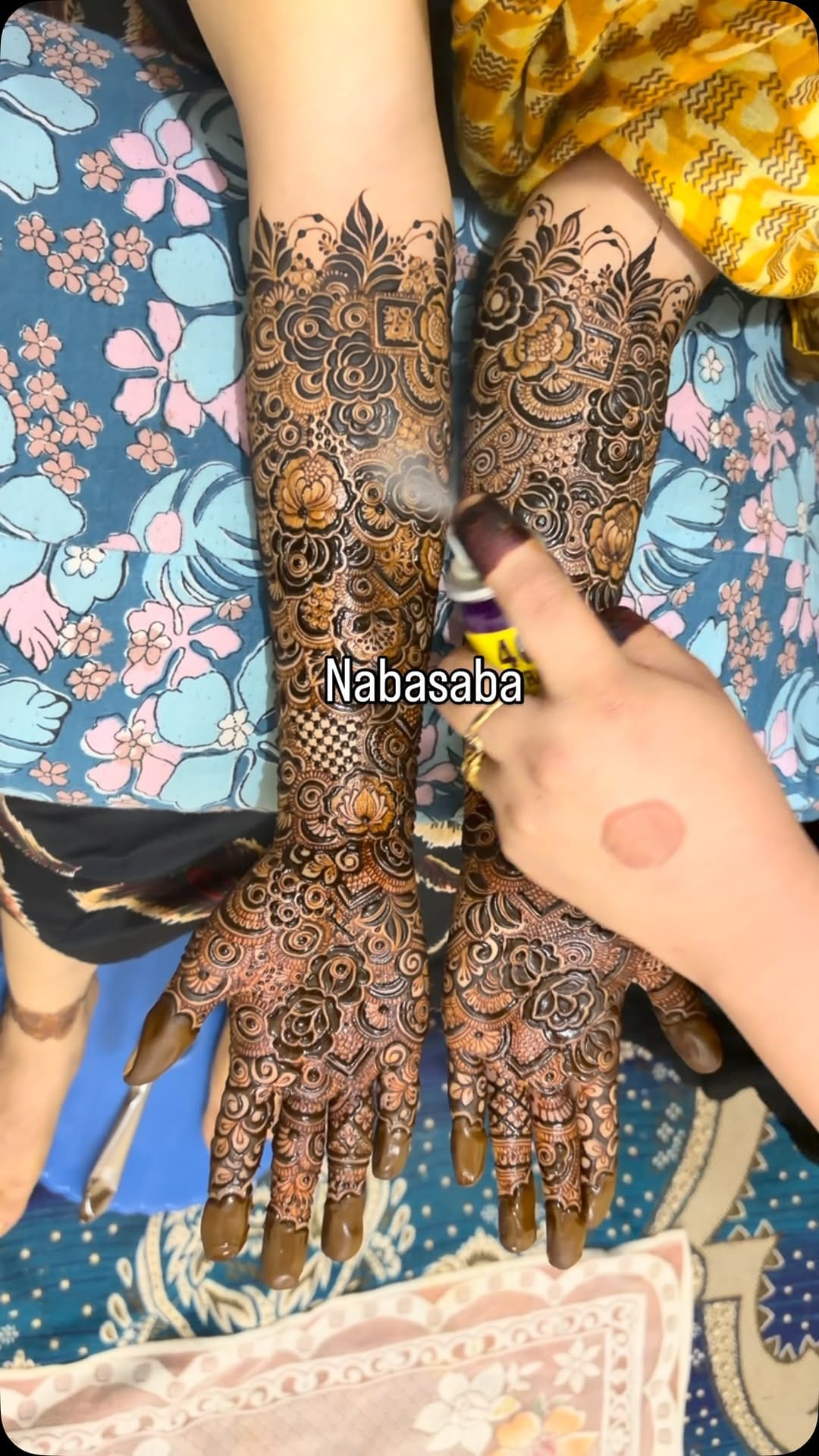 Post 3 by Naba Danish Sarvar | Mehendi Artist ☘️ on Instagram (video)