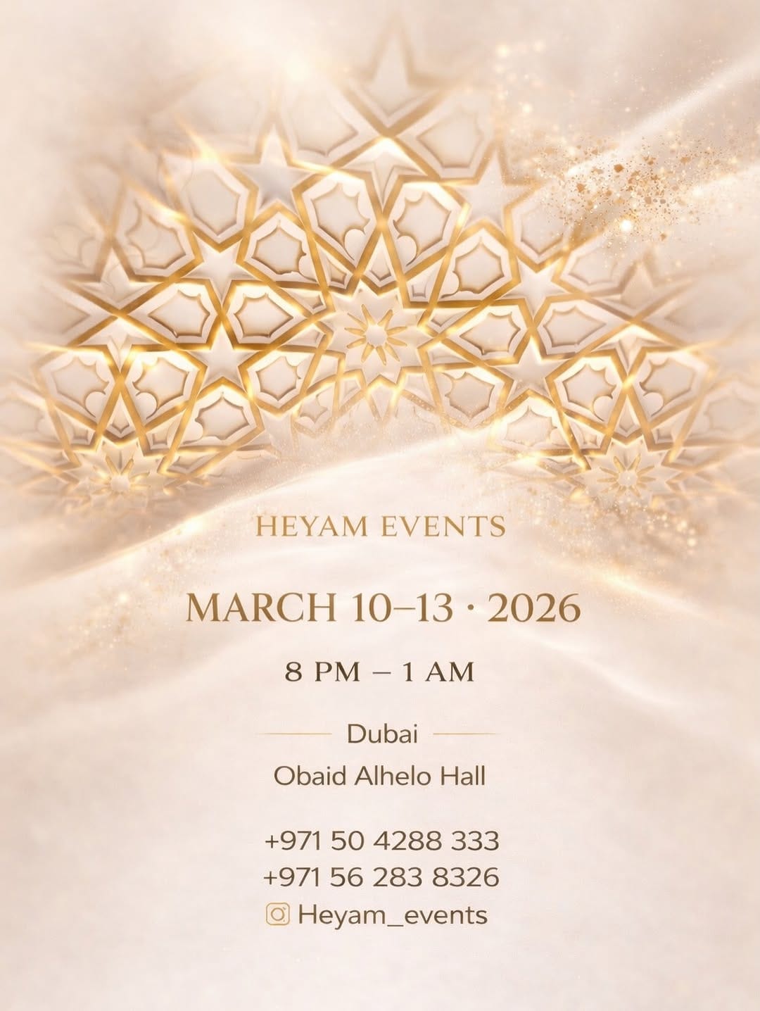 Post 7 by heyam events on Instagram (image)