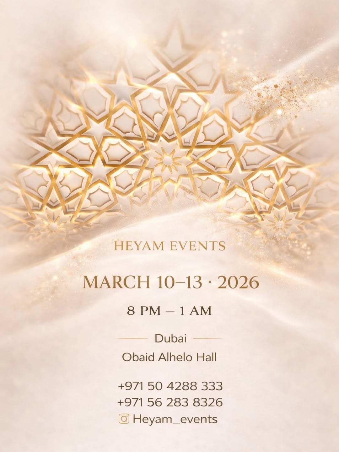 Post 10 by heyam events on Instagram (image)