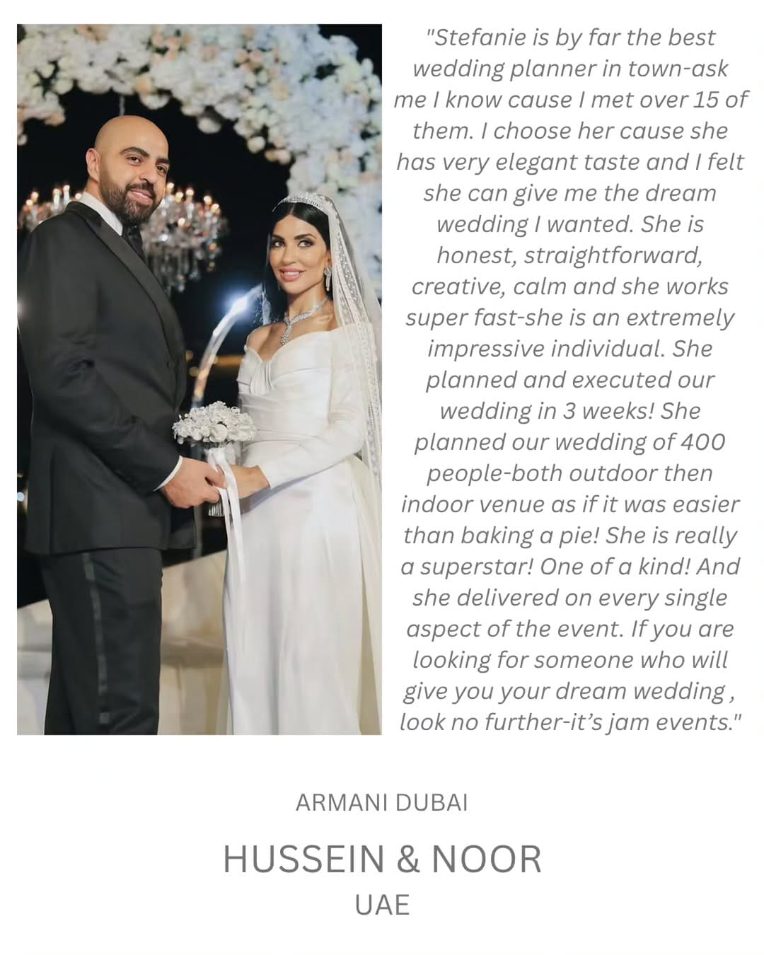 Post 1 by JAM Wedding Planner on Instagram (image)