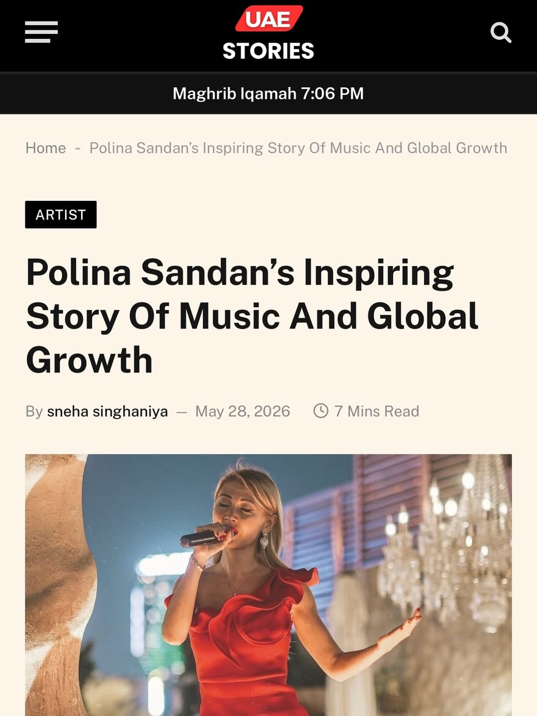 Post 1 by Polina Sandan Dubai Singer Pianist on Instagram (carousel)