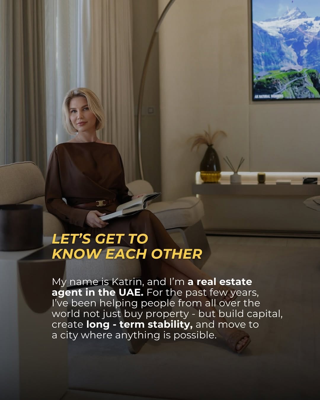 Post 10 by Katrin Sydorenko ~ Real estate • Dubai | Недвижимость Дубай on Instagram (carousel)