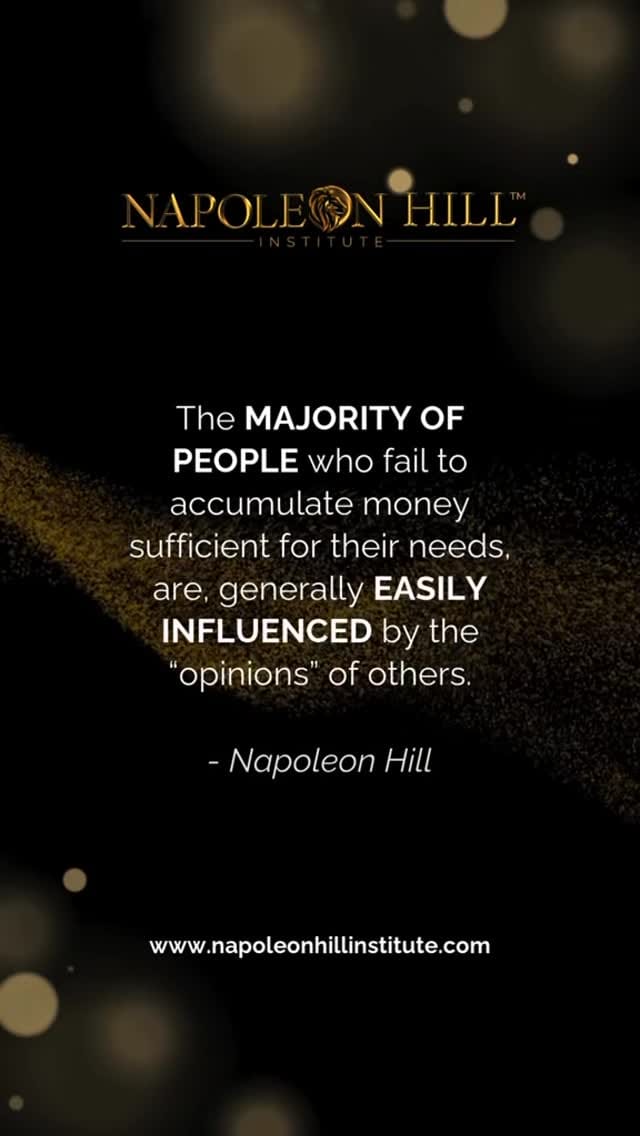 Post 4 by Napoleon Hill Institute on Instagram (video)