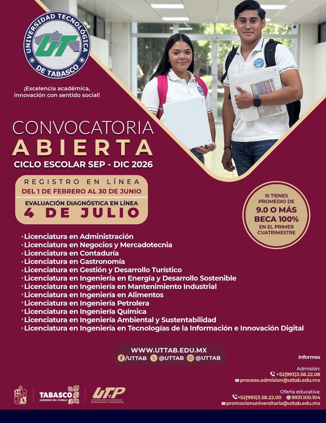 Post 7 by Universidad Tecnológica de Tab on Instagram (image)