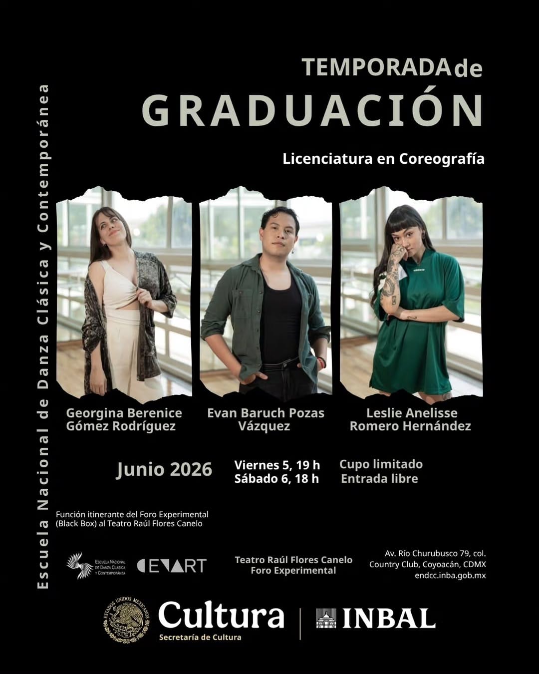 Post 4 by Escuela Nacional de Danza Clásica y Contemporánea del INBAL on Instagram (image)